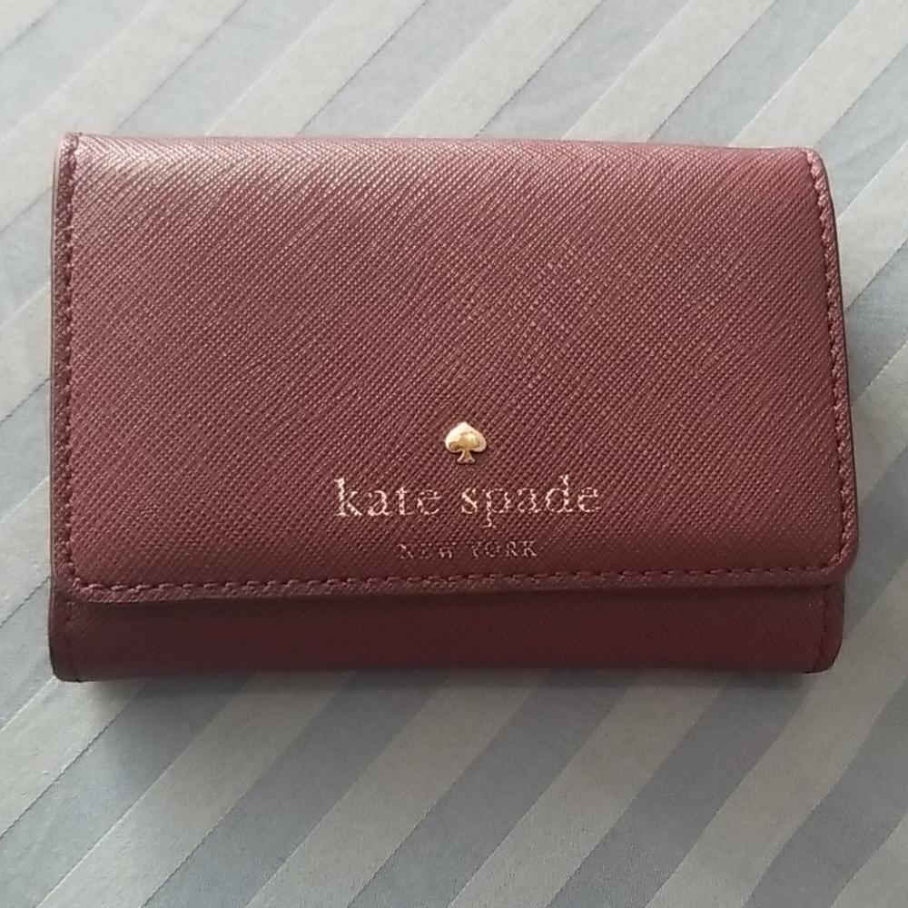 Kate Spade Maroon Key Ring Wallet
